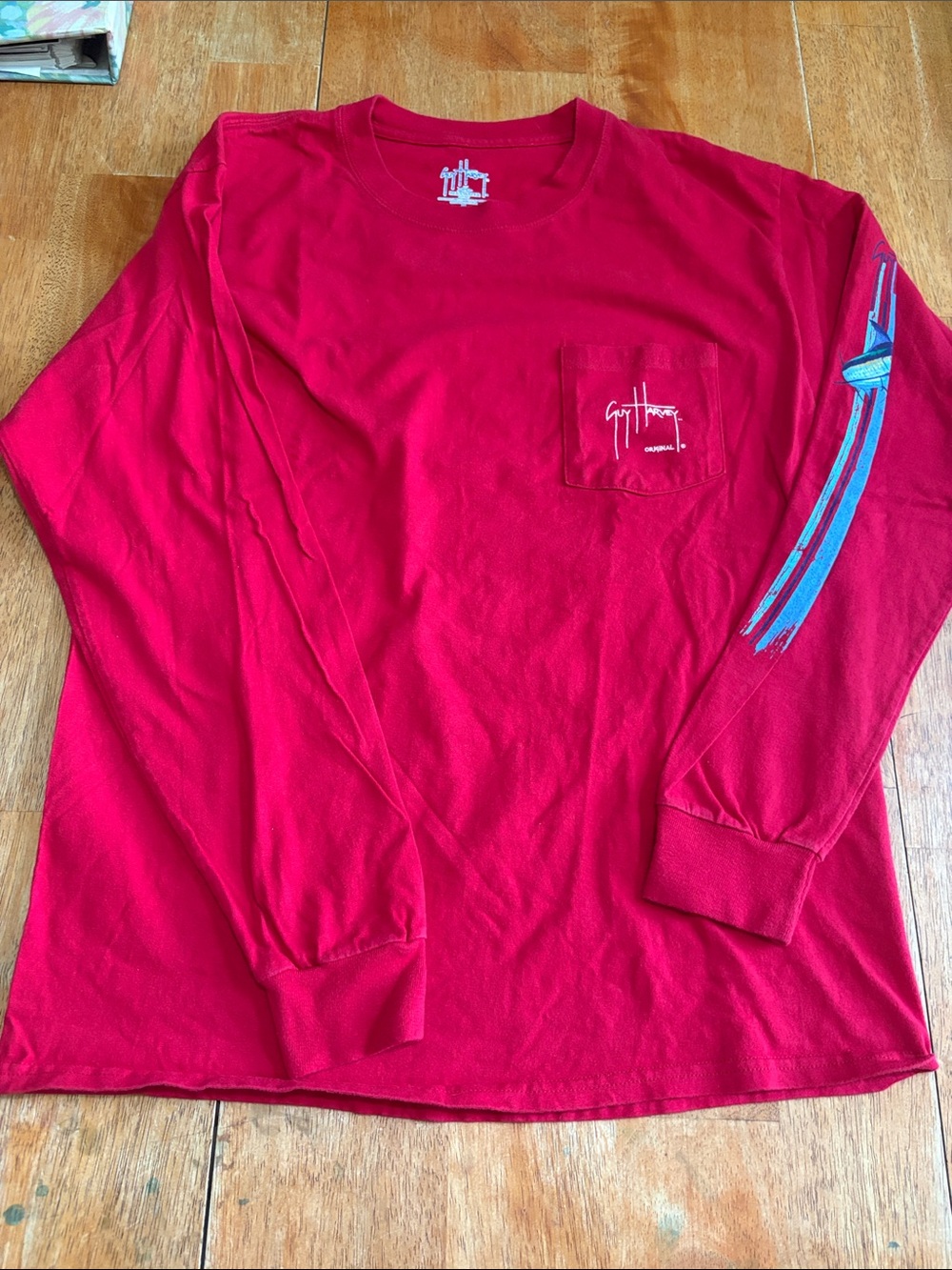 MENS GUY HARVEY LONG SLEEVE T SHIRT